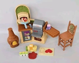 Fisher Price Loving Family Doll House  Outdoor BBQ Grill &amp; Chiminea Fire... - £23.70 GBP