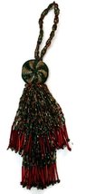 Katherine&#39;s Collection Peppermint Glass Tassel Ornament from 11 inches (Green) - £15.98 GBP