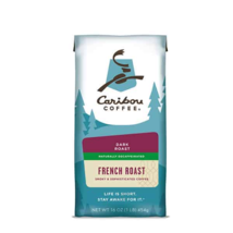 2 Bags of Caribou Coffee French Roast Decaf Blend 16 oz Bags Ground Coffee - £27.96 GBP