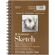 Strathmore Sketch Spiral Paper Pad 5.5&quot;X8.5&quot; 100 Sheets 455800 - $18.17