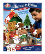 Elf on the Shelf Pets Christmas Cabin Playset, 32 Pieces, 48 Stickers, A... - £15.72 GBP
