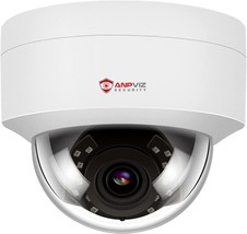 The Anpviz 4Mp Poe Ip Dome Camera With Microphone/Audio, Ip Security Camera, S. - £39.91 GBP