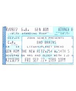 Bad Brains Leeway Concert Ticket Stub September 22 1989 New York City - £35.02 GBP