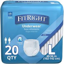 FitRight Ultra Protective Incontinence Underwear, Heavy Absorbency, XL, 56 to 68 - $25.30