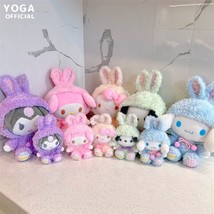 CS Kawaii Sanrio Kuromi Cinnamoroll Easter Rabbit Plush Doll Pendants Hello Kitt - £20.54 GBP