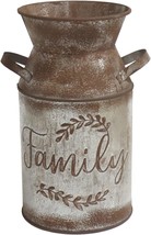 Hiderlys 7.5&quot; High Metal Milk Can Country Jug, Rustic Decorative Vase, Office. - £33.55 GBP