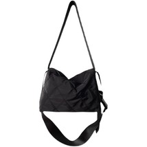 Designer puff nylon sport shoulder bag women quited crossbody messenger bag gree - £48.43 GBP