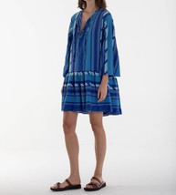 Izele mykonos tunic dress in Navy / Turquoise - size One Size - $137.61