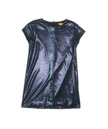 NICOLE MILLER Girls Blue Metallic Short Sleeve Scoop Neck Dress - Size L... - €25,18 EUR