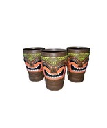 3 BOB CHINNS World Famous MAI TAI 28oz TIKI FACE CUPS Hawaiian  - $232.25 MXN