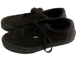 Vans Youth Black Canvas Lace Up Shoes Youth Size 6 - $28.49