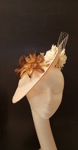 TAN/NUDE/CHAMPAIGN Fascinator  Wedding,Kentecy Derby,Royal Ascot, Races,Ladies 3 - £63.14 GBP