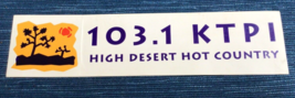 Vtg KTPI 103.1 FM Country Bumper Sticker Radio Station High Desert Calif... - £15.16 GBP