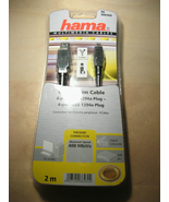2m Firewire cable HAMA original ieee 1394a 6 pin - 4 pin PC/MAC 400 Mbit/s - $265.60 MXN