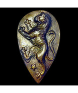 Rampant Lion English Scottish Coat of Arms Shield Wall Relief in Bronze ... - $19.79