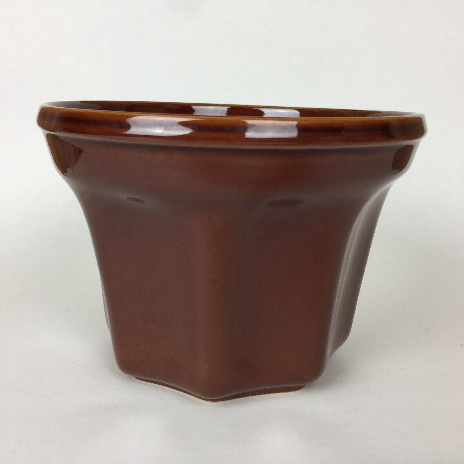 William Sonoma Glazed Ceramic Monkey Bread Mold Brown 5.75” Tall 8” Diam. Used - $17.82