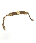 Antique Gold Filled Carved Letter AME Monogram Weave Mesh Chain Pocket W... - $88.25 CAD