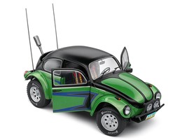 1976 Volkswagen Beetle Baja 1/18 Green Metallic and Black with Graphics ... - £53.88 GBP