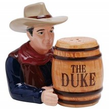 John Wayne The Duke Western Barrel Salt and Pepper Shaker Set NEW UNUSED... - $25.15