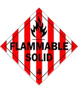 FLAMMABLE SOLID 4 PLACARD polycoated TagBoard10.75&quot; Sign Vehicle DOT BRA... - $386.16 MXN