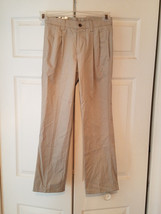 Chaps Boys Schoolwear Pants Tan Pleated Front Sz. 14 Slim Adjustable Wai... - $14.80