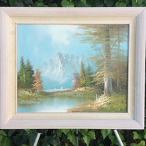 Roy Rolier Original 1960s Alpine Forest Landscape Vintage Signed Oil On Canvas - £350.26 GBP