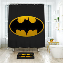 Batman 06 Shower Curtain Bath Mat Bathroom Waterproof Decorative - £18.11 GBP+