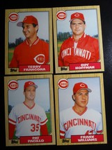 1987 Topps Traded Cincinnati Reds Team Set of 4 Baseball Cards - £3.11 GBP