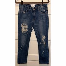 Cello distressed ripped straight leg jeans size 1 (30x25.5) - £10.82 GBP