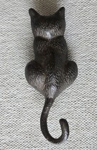 Vintage Sitting CAT Solid Heavy Bronze Door Knocker - $737.95 MXN