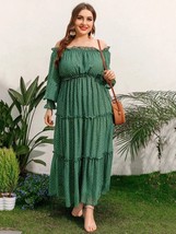 TOLEEN Women Plus Size Large Elegant Maxi Dresses 2023 Off  Puff Long Sleeve Boh - £94.85 GBP