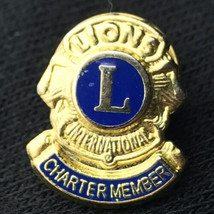 Lions Club International Charter Member Vintage Pin Brooch Lapel or Hat Pin - £7.84 GBP