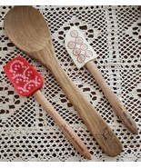 Pioneer Woman ~ 3 Pc. Utensil Set ~ Wooden Spoon ~ Silicone Spatula &amp; Sp... - $14.96