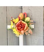 Cemetery cross , Easter grave decoration, pastel flowers for grave at ce... - $26.00