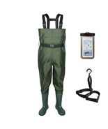 Bootfoot Waterproof 2 Ply Chest Wader Nylon Rubber Waders Hunting Fishin... - $54.88