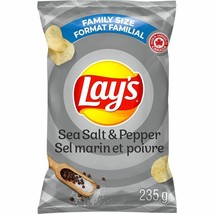 12 Bags Lay&#39;s Sea Salt &amp; Pepper Potato Chips 235g Each-From Canada-Free Shipping - £55.85 GBP