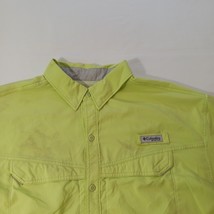 Columbia PFG Omni-Shade Men's L Lime Green Vented Long Sleeve Shirt Chest 51" image 7