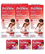 Kids Children&#39;s Tylenol Grape or Cherry Chewable tablet or Liquid for Pa... - £8.42 GBP+