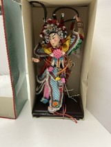 VTG CHINESE PEKING BEIJING OPERA DOLL WITH BOX Theatre Ornate WOOD Base - £69.98 GBP