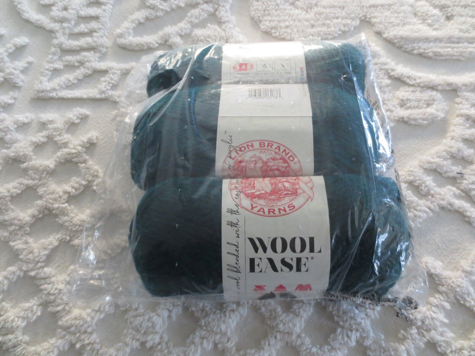 3 - 3 oz. Lion Brand WOOL EASE 80% Acrylic 20% Wool 4 Med #078 RAINFOREST YARN