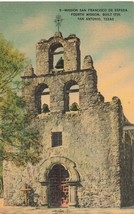 San Antonio TX Mission San Francisco de Espada Postcard unused 1930s/40s - £5.83 GBP