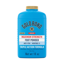 Medicated Talc-Free Foot Powder 10 Oz., Maximum Strength Odor Control &amp; Itch Rel - £8.59 GBP