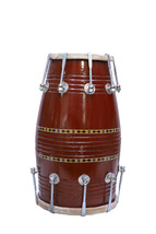 Hanmade Dholak Bolt With doori Wooden With Nuts Brown colour dholaki dho... - £117.95 GBP