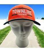 Townline Equipment Orange White Black Meshback SnapBack Trucker Hat - $353.75 MXN