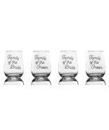 4 Pack Wedding Wine Glasses w/Decal “Family of the Bride” “Family of the... - $28.70