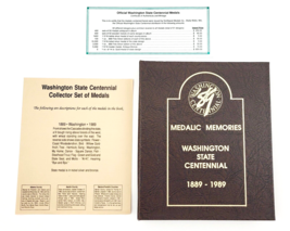 1989 Washington State Centennial Collectors Set of 50 Wooden Nickels + M... - $121.62