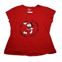 Disney Shirt Womens 3XL Red Sleeveless Round Neck Graphic Print Cotton T... - $18.69