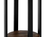 Pomona 20&quot;W X 27&quot;H Round End Table With 2 Shelves, Solid Wood Top, Recla... - $252.99