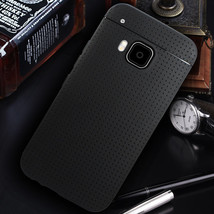 New Flexible Slim Soft-Touch Matte Black Tpu Case Cover+Hd Film For Htc One M9 - $16.99