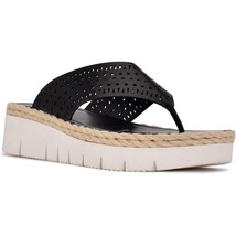 Nine West Women Platform Flip Flop Thong Sandals Santori Size US 9M Black - £29.58 GBP